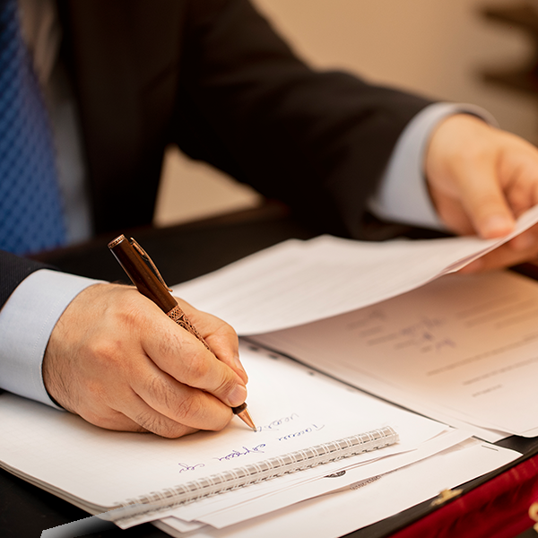 Signature de documents juridiques